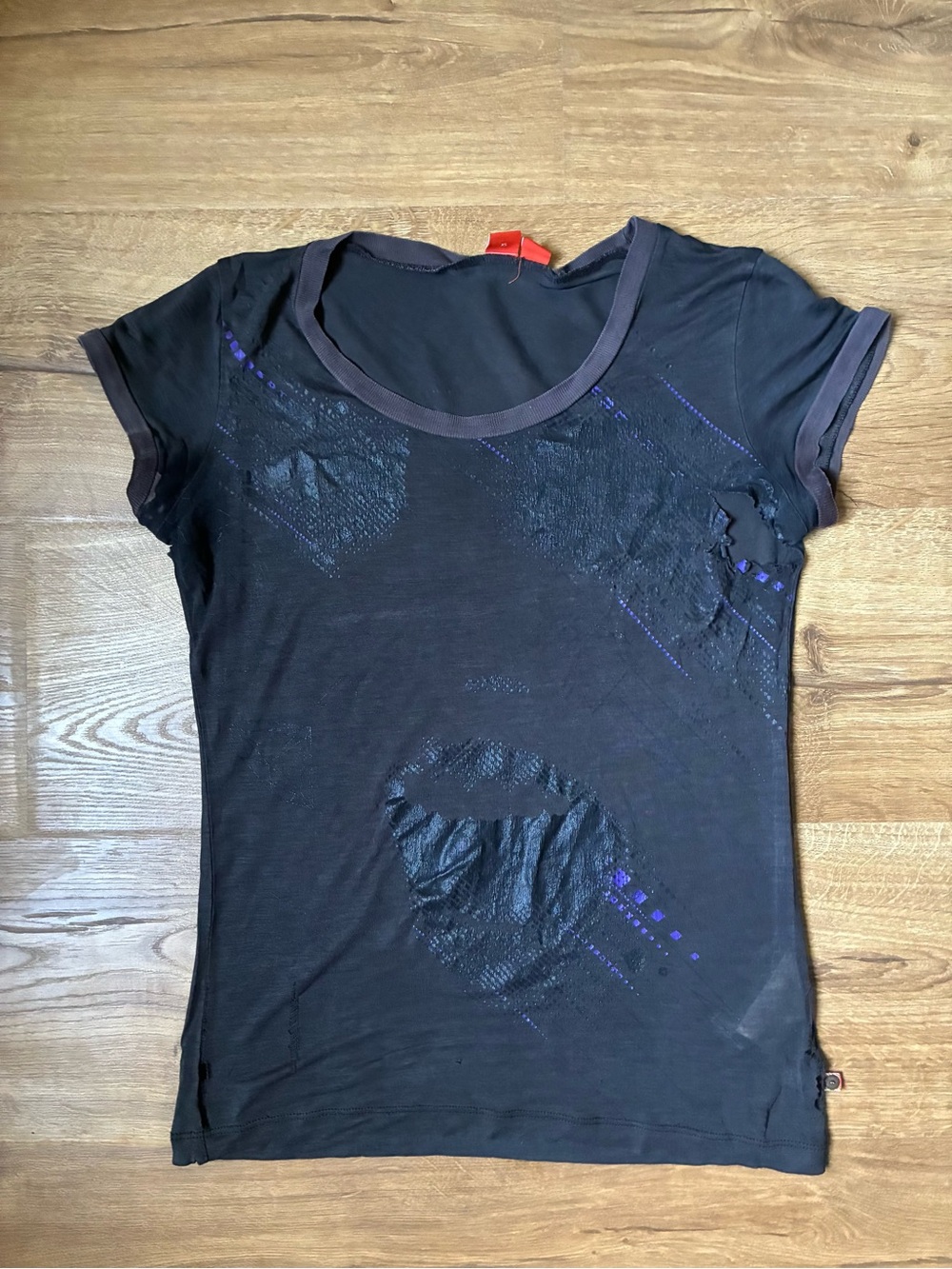 Hugo Boss Sheer Distressed Top, Small